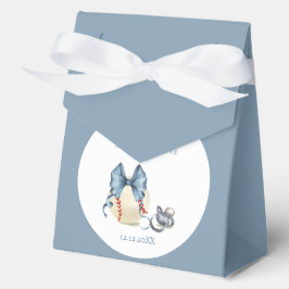 Blue Bow Pacifier Baseball Sport Boy Baby Shower  Geschenkschachtel