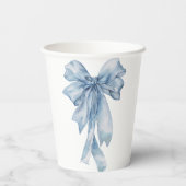 Blue Bow Paper Cups Pappbecher (Rückseite)
