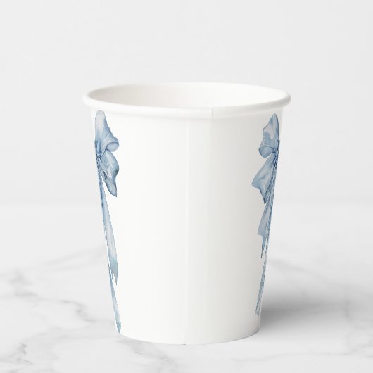 Blue Bow Paper Cups Pappbecher (Rechts)