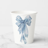 Blue Bow Paper Cups Pappbecher (Vorderseite)