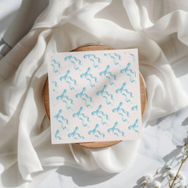 Blue Bow Paper Napkin Serviette