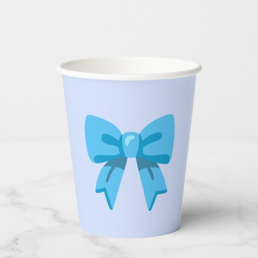 Blue Bow Pappbecher (Rückseite)
