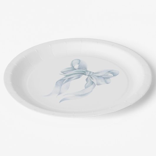Blue Bow  Pappteller (Schrägansicht)