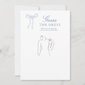 Blue Bow rät das Dress Brautparty Game Einladung (Vorderseite)