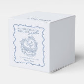 Blue Bow Retro Herz Coquette Brautparty Geschenkschachtel (Vorderseite)