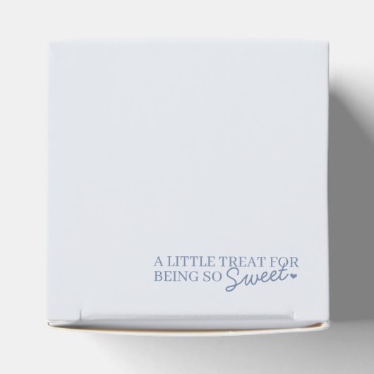 Blue Bow Retro Herz Coquette Brautparty Geschenkschachtel (Oben)