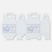 Blue Bow Retro Herz Coquette Cake Geburtstag Geschenkschachtel (Ungeklappt)