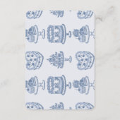 Blue Bow Retro Herz Coquette Kuchen Details Beilag Begleitkarte (Rückseite)