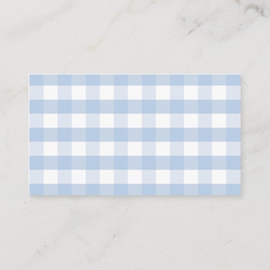 Blue Bow Ribbon Boy Baby Diaper Raffle Ticket Begleitkarte (Rückseite)