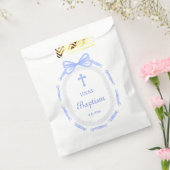 Blue Bow Ribbon Frame Taufe Geschenktütchen (Versiegelt)