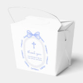 Blue Bow Ribbon Frame Taufe herausnehmen Geschenkschachtel (Rückseite)
