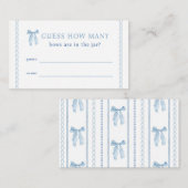 Blue Bow schätzt, wie viele Bows Spiel Begleitkarte (Vorne/Hinten)