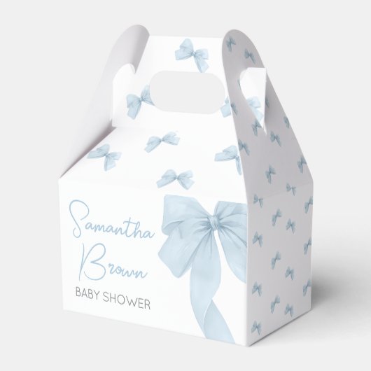 Blue Bow seine Baby-Dusche Geschenkschachtel (Vorderseite)