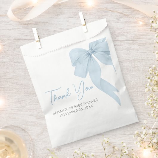 Blue Bow seine Baby-Dusche Geschenktütchen (Ausgeschnitten)