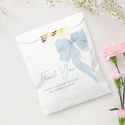 Blue Bow seine Baby-Dusche Geschenktütchen (Versiegelt)