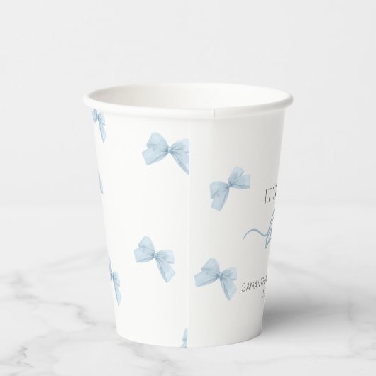 Blue Bow seine Baby-Dusche Pappbecher (Rechts)