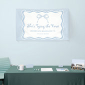 Blue Bow Shes binden den Knoten-Junggeselinnen-Abs Banner (Messeveranstaltung)