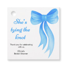 Blue Bow She's Tying the Knot Brautparty