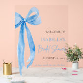 Blue Bow Sie bindet das Brautparty des Knotens Acrylschild (Hochzeit)