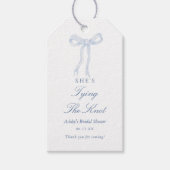 Blue Bow Sie bindet das Brautparty des Knotens Geschenkanhänger (Vorderseite)