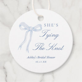 Blue Bow Sie bindet das Brautparty des Knotens Geschenkanhänger