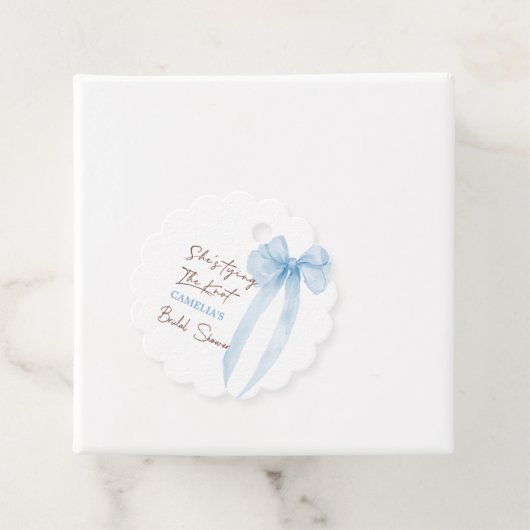 Blue Bow Sie bindet das Brautparty des Knotens Geschenkanhänger (Beispiel)