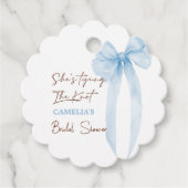 Blue Bow Sie bindet das Brautparty des Knotens Geschenkanhänger (Vorderseite)
