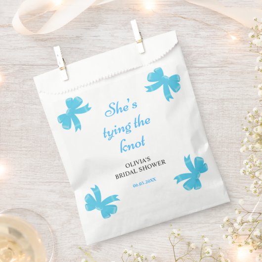 Blue Bow Sie bindet das Brautparty des Knotens Geschenktütchen (Ausgeschnitten)