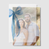 Blue Bow Sie bindet das Brautparty des Knotens Pergament Einladungen (Versatz (Ehepaar))