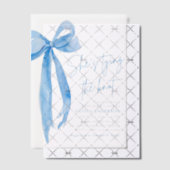 Blue Bow Sie bindet das Brautparty des Knotens Pergament Einladungen (Versetzt (Einladung))