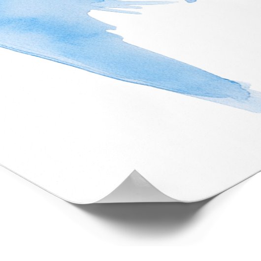 Blue Bow Sie bindet das Brautparty des Knotens Poster (Ecke)