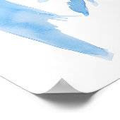 Blue Bow Sie bindet das Brautparty des Knotens Poster (Ecke)