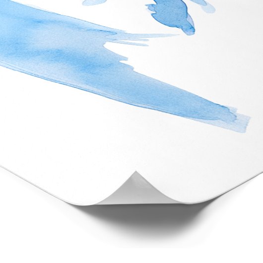 Blue Bow Sie bindet das Brautparty des Knotens Poster (Ecke)