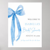 Blue Bow Sie bindet das Brautparty des Knotens Poster (Vorne)