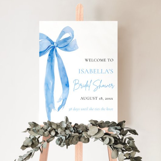 Blue Bow Sie bindet das Brautparty des Knotens Poster