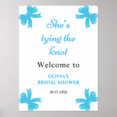 Blue Bow Sie bindet das Brautparty des Knotens Poster (Vorne)