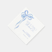 Blue Bow Sie bindet das Brautparty des Knotens Serviette (Ecke)