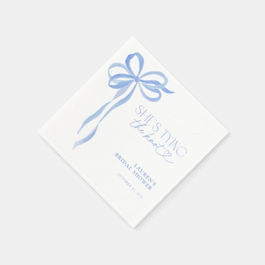 Blue Bow Sie bindet das Brautparty des Knotens Serviette (Ecke)