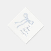 Blue Bow Sie bindet das Brautparty des Knotens Serviette (Ecke)