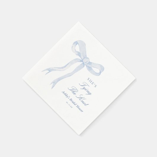 Blue Bow Sie bindet das Brautparty des Knotens Serviette (Ecke)