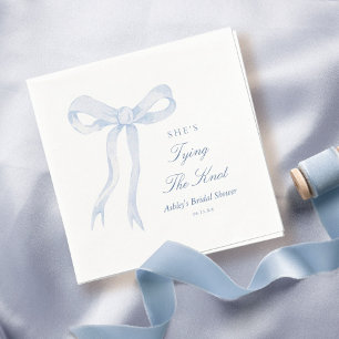 Blue Bow Sie bindet das Brautparty des Knotens Serviette