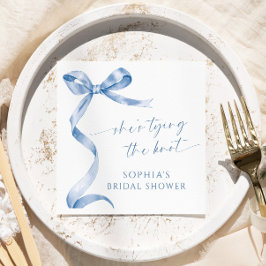 Blue Bow Sie bindet das Brautparty des Knotens Serviette