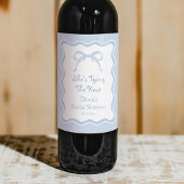 Blue Bow Sie bindet das Brautparty des Knotens Weinetikett