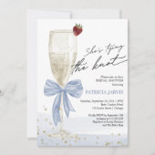 Blue Bow Sie bindet den Brunch von Knot Bridal Einladung (Vorderseite)