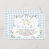 Blue Bow Silly Goose Books for Baby Boy Begleitkarte (Vorne/Hinten)