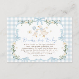 Blue Bow Silly Goose Books for Baby Boy Begleitkarte