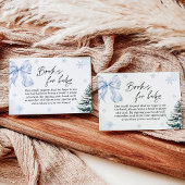 Blue Bow Snowflake Baby Showbücher für Babykarte Einladung