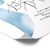 Blue Bow Spate Night Diapers Baby Duschgame Poster (Ecke)