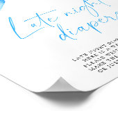 Blue bow - Spätes Nacht-Windenspiel Poster (Ecke)