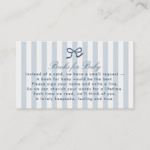 Blue Bow & Stripes Books für die Babyverschlusskar